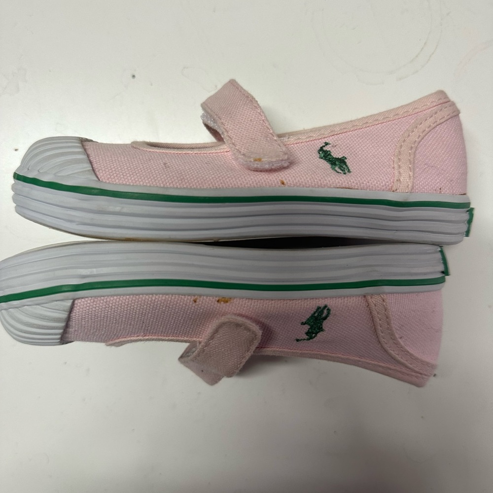 Polo Ralph Lauren Sedena Mary Janes Strap Pink Preppy Shoes Little Girls